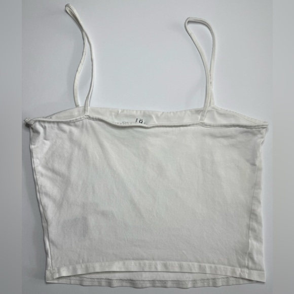 H&M Cropped Camisole Top White Basic Size M - Picture 2 of 6